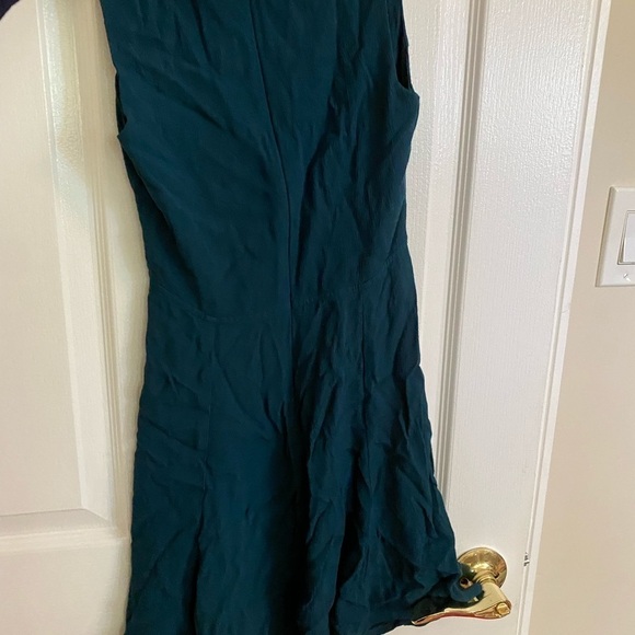 Reformation / teal  Blue Cutout crepe  Mini Dress XS - Picture 5 of 5
